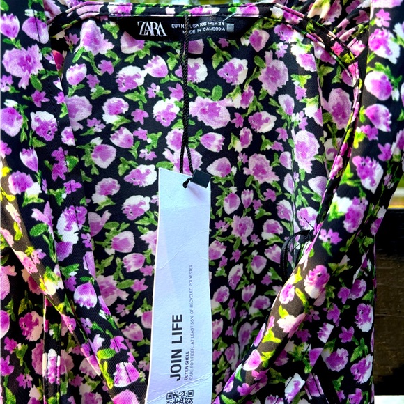 NWT ZARA Floral Sleeveless Blouse Tank Top Size XS - Picture 5 of 5